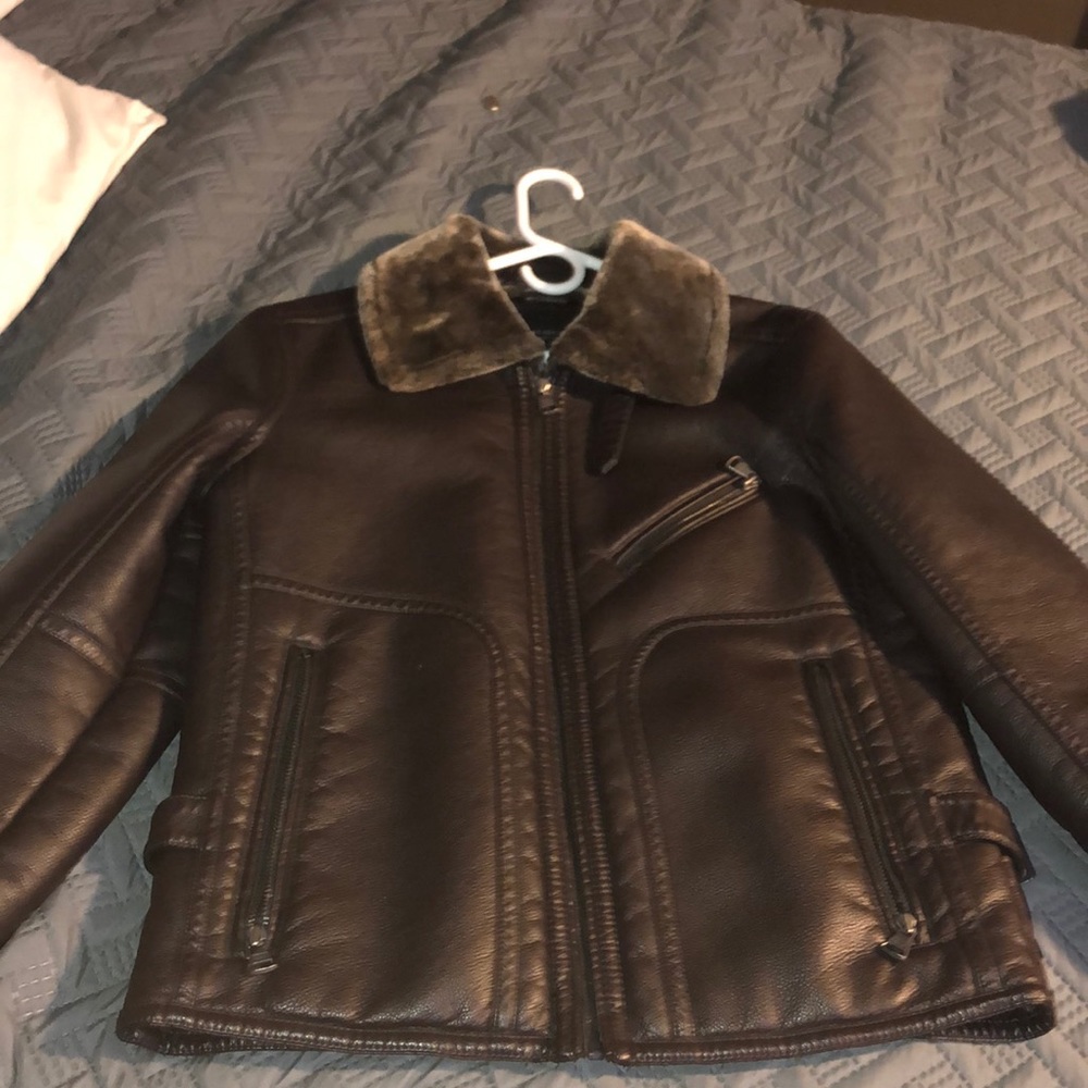 Marc Leather/with fur jacket
